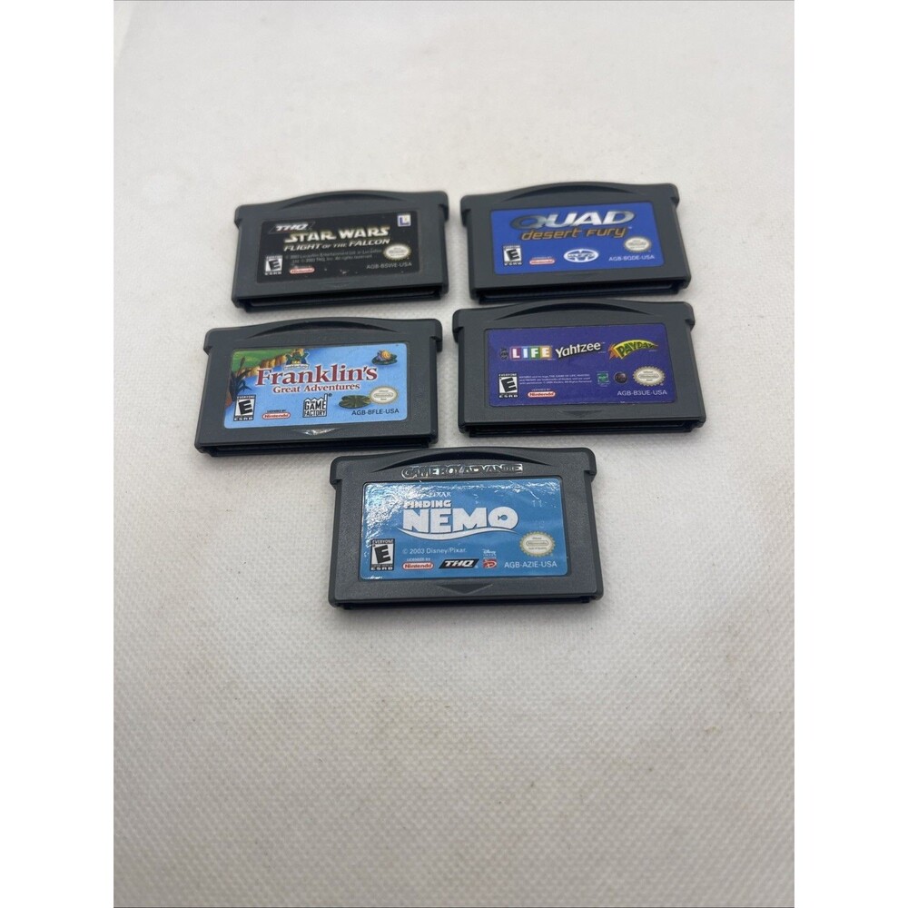Lot of 5 Game Boy Advance GBA Game Cartridges Only Tested Cleaned, & Working